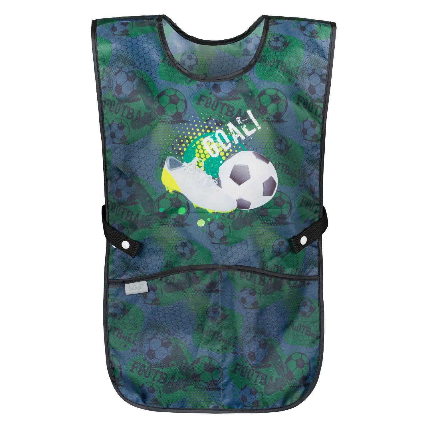 Baagl Children's apron, boys' cooking apron, children's painting apron, craft apron for children (football)