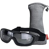 Viriber Motorcycle Goggles - UV Protective Outdoor Glasses, Dust-proof Combat Goggles (Deep Black)