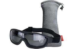 Viriber Motorcycle Goggles Bike Goggles UV Protective Outdoor Glasses Dust-proof Combat Goggles Military Tactical Goggles (Deep Black)