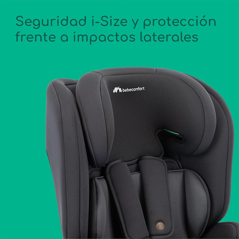 EverFix Plus i-Size, Cadeira de Carro ISOFIX, 76–150 cm, Preto Total
