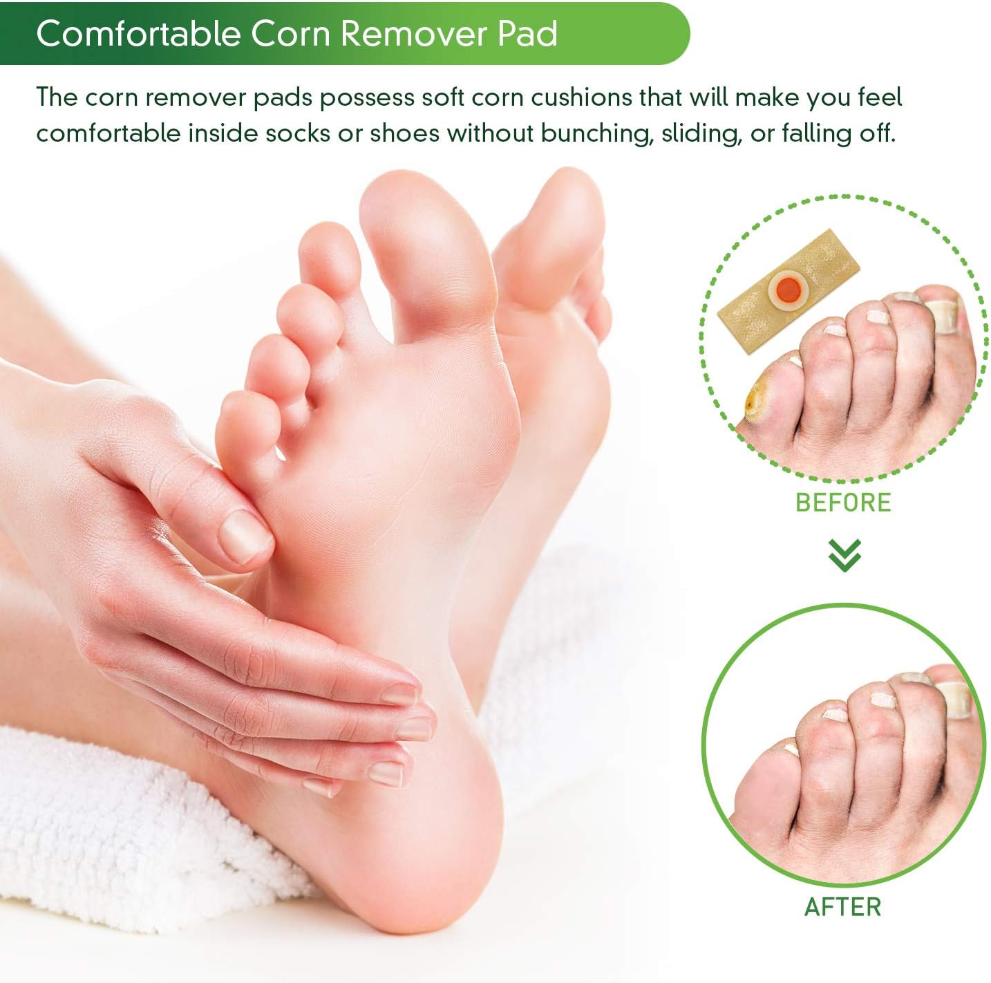 Corn Remover, 24 Corn Remover Pads, Toe Corn and Callus Removal, Corn Treatment Pads, Corn Remover Pads for Foot Corn Removal, 24 Pads: Health & Personal Care