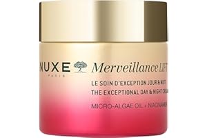 NUXE Merveillance Lift Exceptional Day & Night Cream – Firming, Anti-Ageing Moisturiser with Micro-Algae Oil, Smooths & Resto