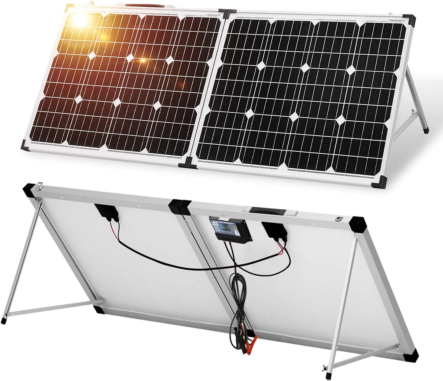 VANCOCO Pannello Solare 100W 12V | Kit Fotovoltaico Impermeabile IP67 Per Camper, Barca E Campeggio