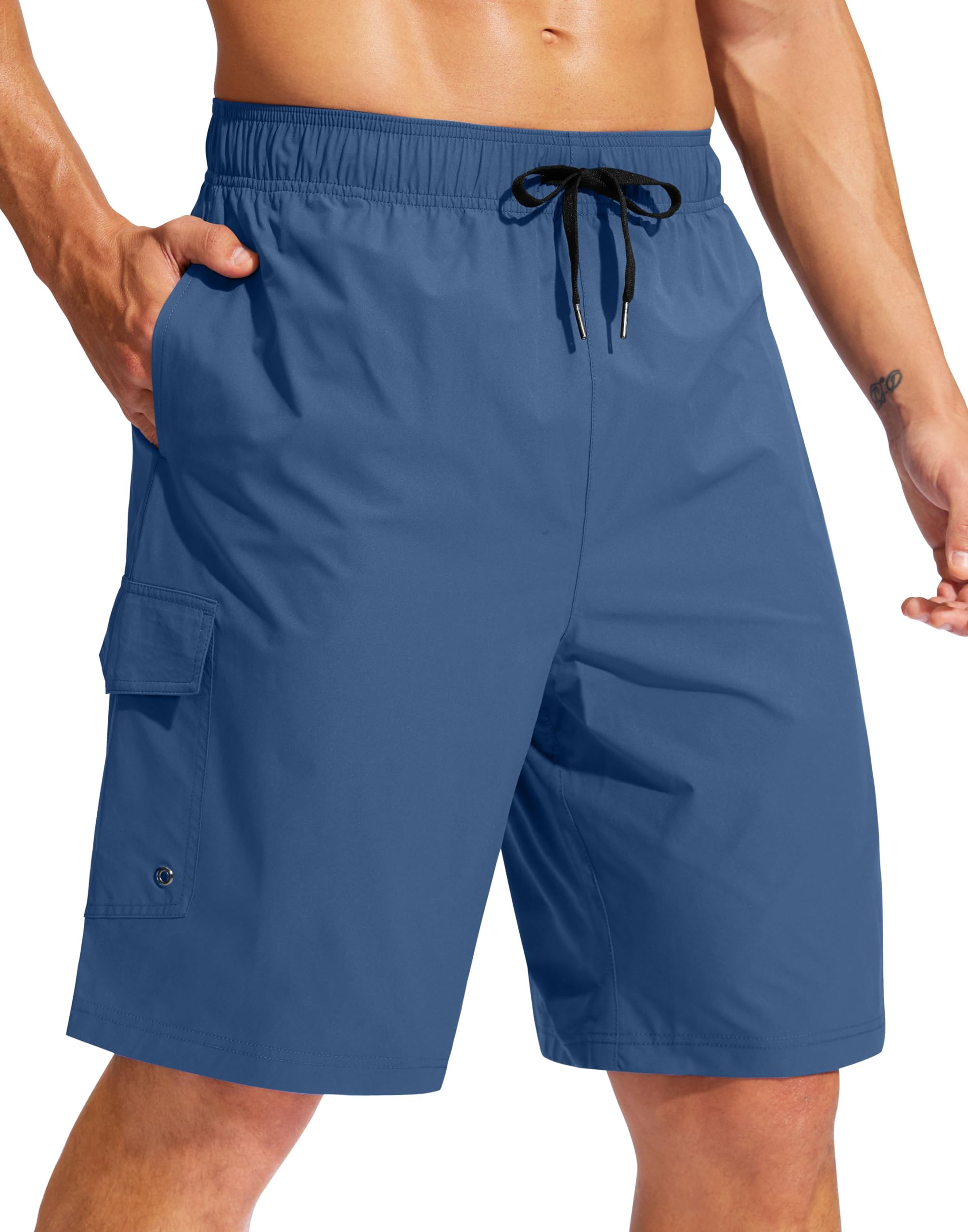 Men's Swim Trunks No Liner 9" Board Shorts Quick