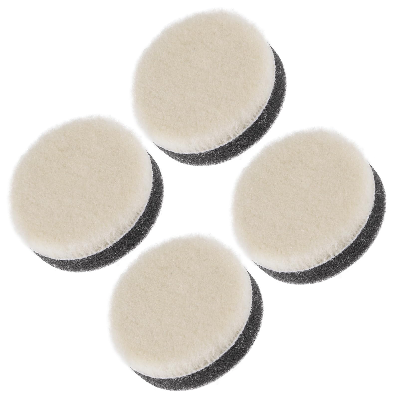 CoCud Wool Felt Sponge Polishing Pad, 2" Diameter, Wool Polishing Pad with a Thickened Sponge Buffing Wheel - (Applications: for Polishing Metal), 4-Pieces