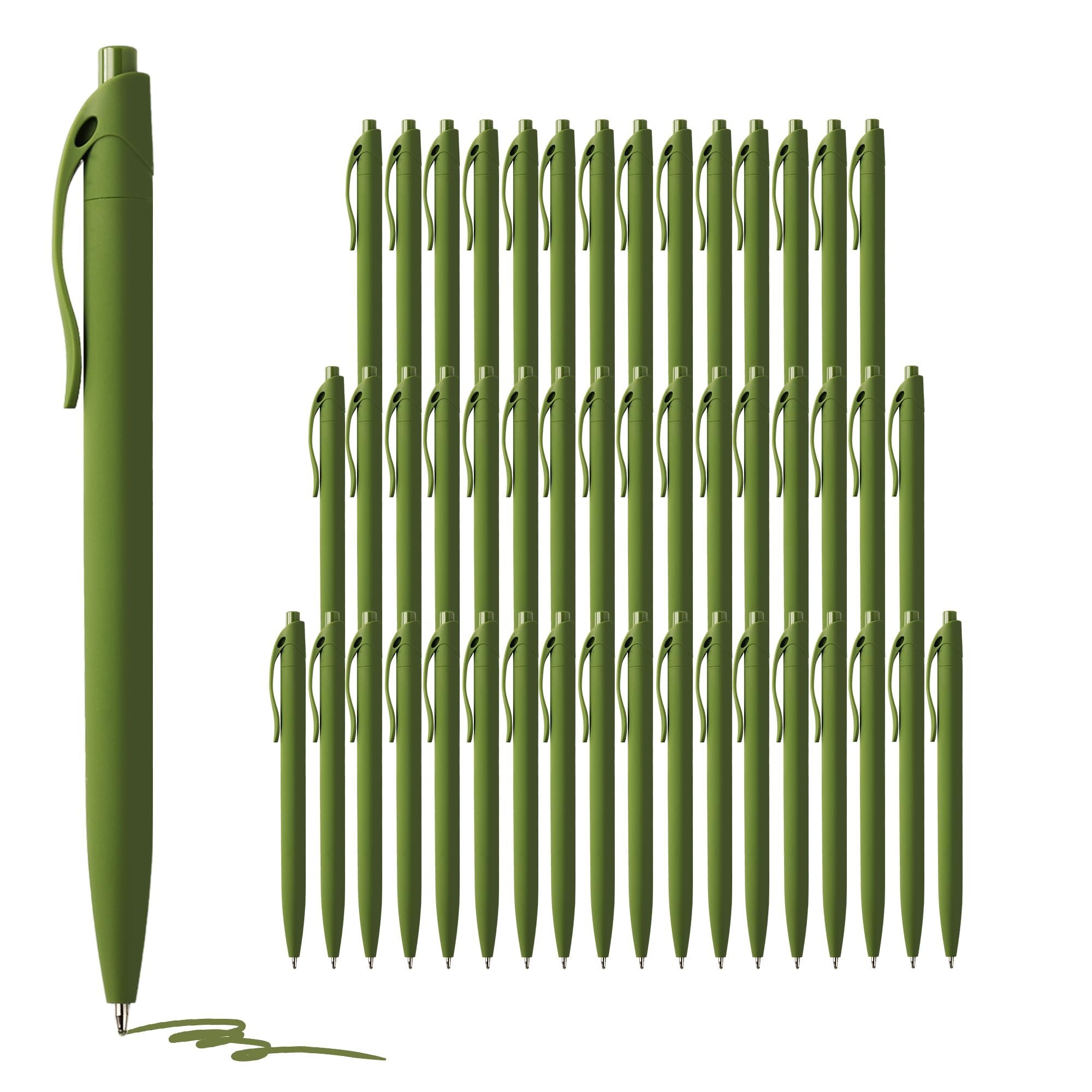 Photo 1 of deegtran Pens Bulk, 50 Pack No Bleed Sage Green Click Pen, Wholesale Retractable Ballpoint Pens, Pens Medium Point, Smooth Ink Pen, 1.0MM Sage Green