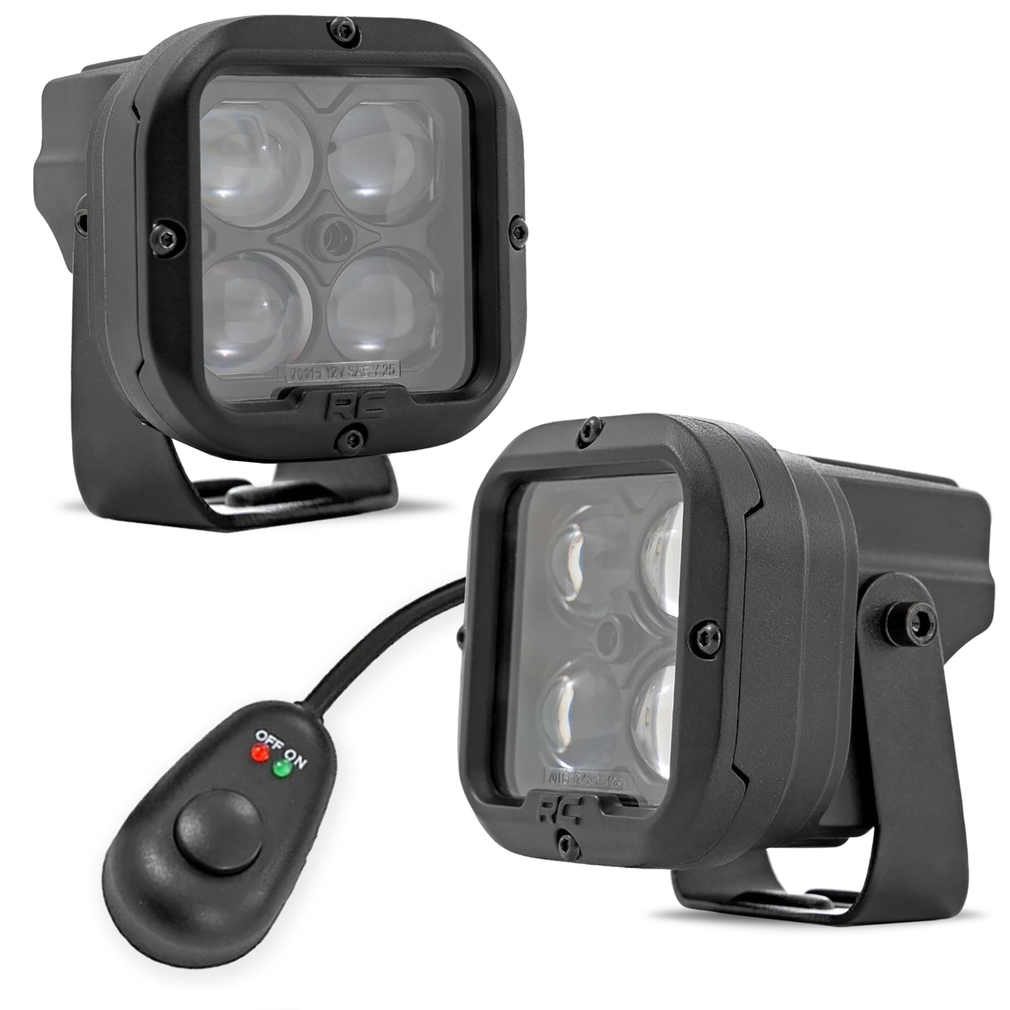 Photo 1 of Rough Country 2" SAE Driving Light Pods (Pair) - Street Legal LED Pods with 9600 Lumens, 96W Output, IP67 Waterproof