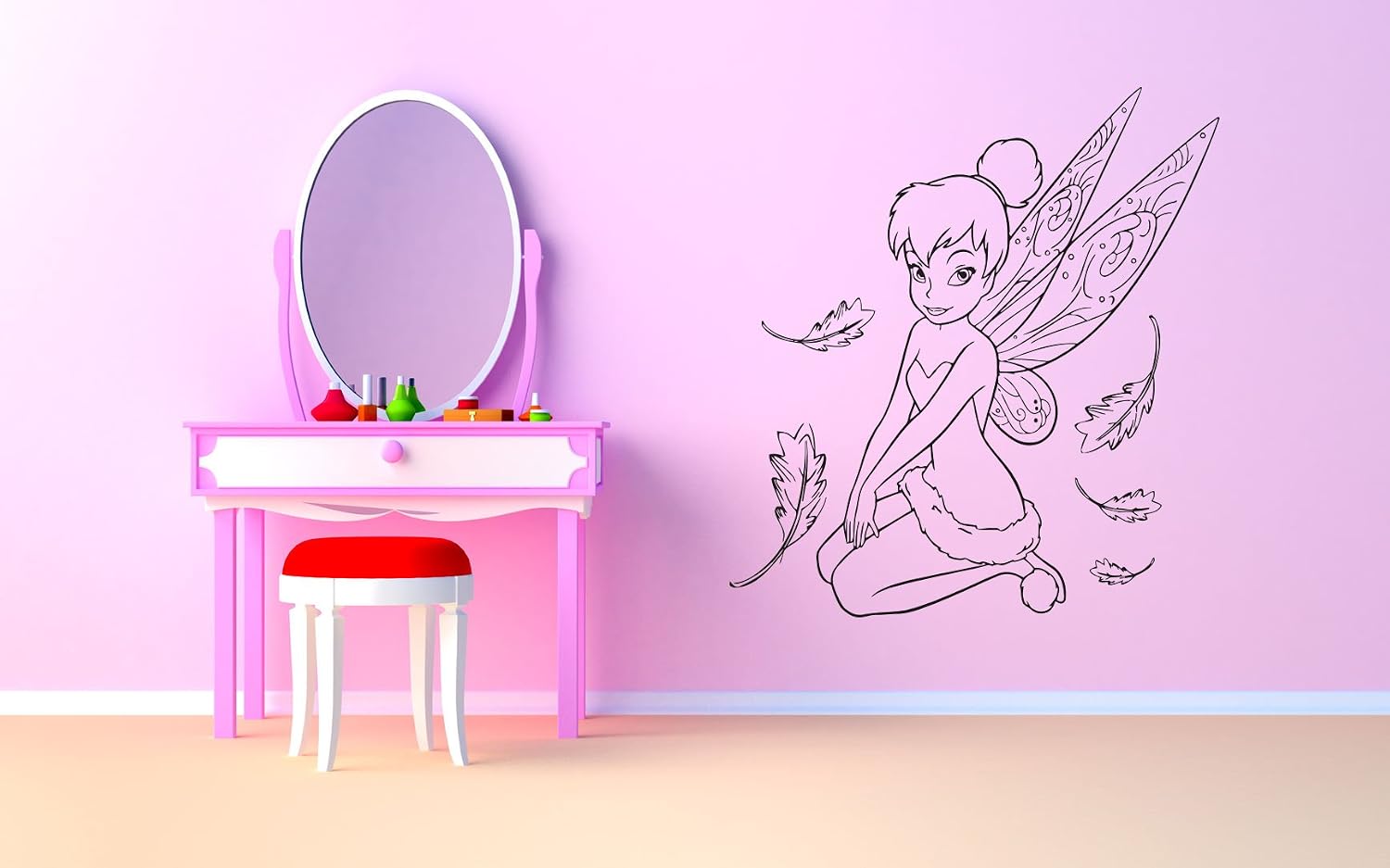 Peter Pan Never Grow Up Tinkerbell Disney Art Decal Sticker