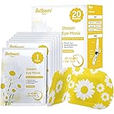BeHoomi 20Packs Steam Eye Mask, Heated Eye Mask Warm Compress for Eyes, Disposable Self Heating Steam Mask for Home, Sleep, Spa, Travel Essentials & Relaxation Gifts, Valentine's Day Gifts (Chamomile)