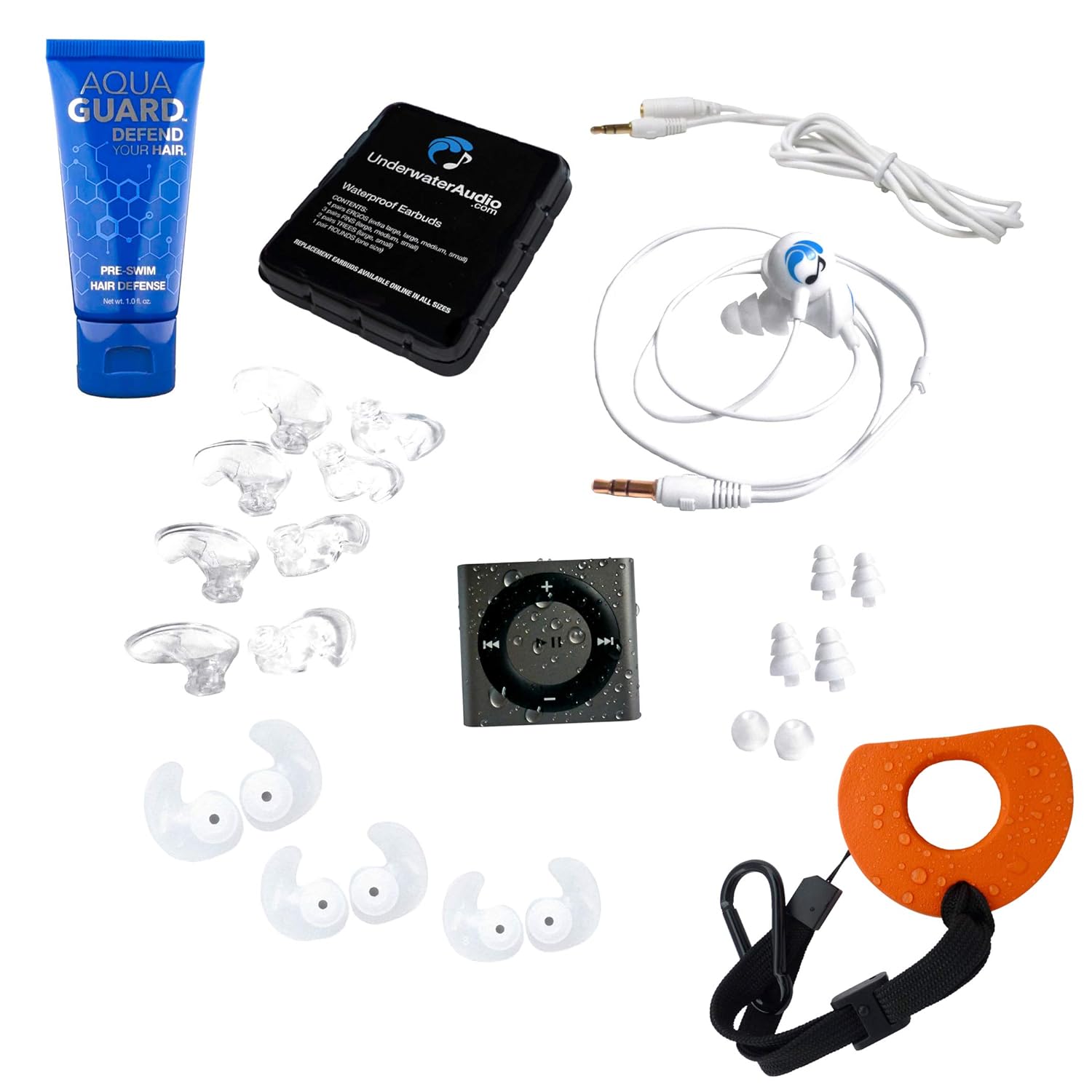 Amazon.com: Underwater Audio 100% Waterproofing Compatible with iPod Shuffle,  Swimbuds Sport Headphones, AquaGuard, and iFloatie (Space Gray): Sports &  ...