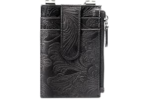 SIDEKICK WALLETS RFID Blocking Boot Wallet with Security Chain & Zipper Lock – Genuine Leather Wallets for Men, Travel Wallets Women, Minimalist Leather Card Holder