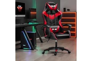 Ergonomic Gaming Chair Racing Style Adjustable Height High-Back PC Computer Chair with Headrest and Lumbar Support Executive 