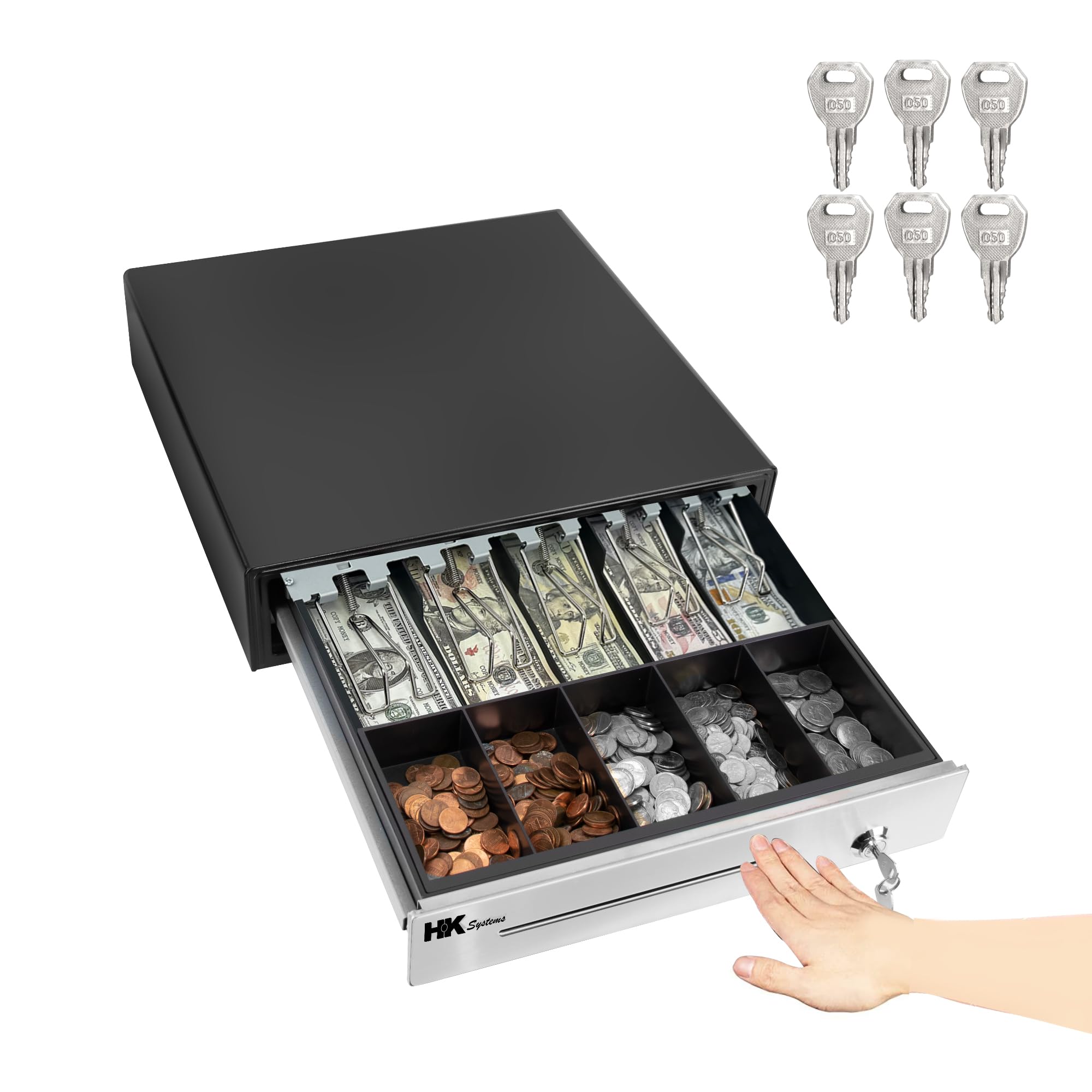 HK SYSTEMS 16inch Heavy Duty Manual Push-Open Cash