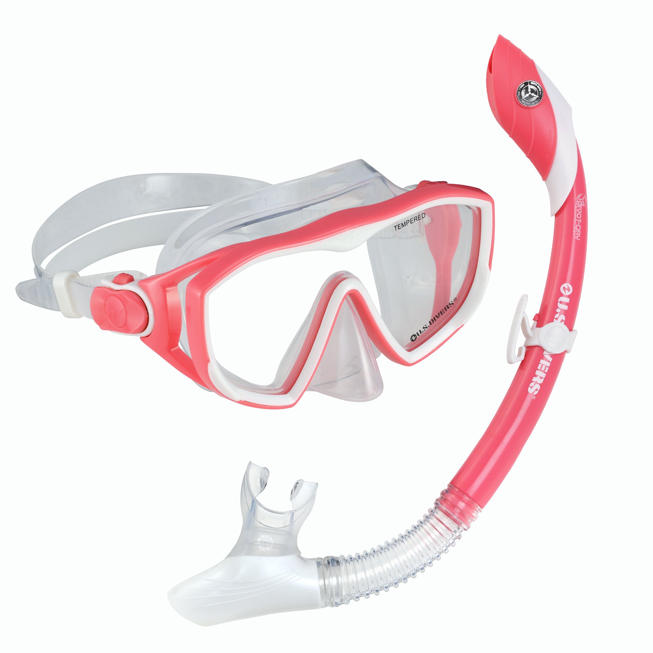 U.S. Divers Diva 1 LX/Island Dry Adult Silicone Mask Combo Kit