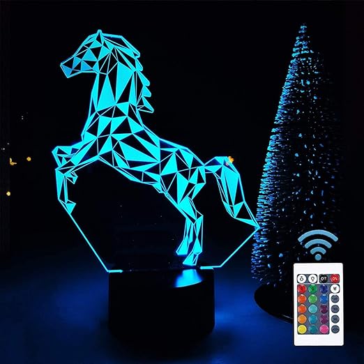fullosun lampara led de proyeccion de unicornio 3d diseno de unicornio para habitacion de ninos decoracion del hogar regalos de cumpleanos con 7