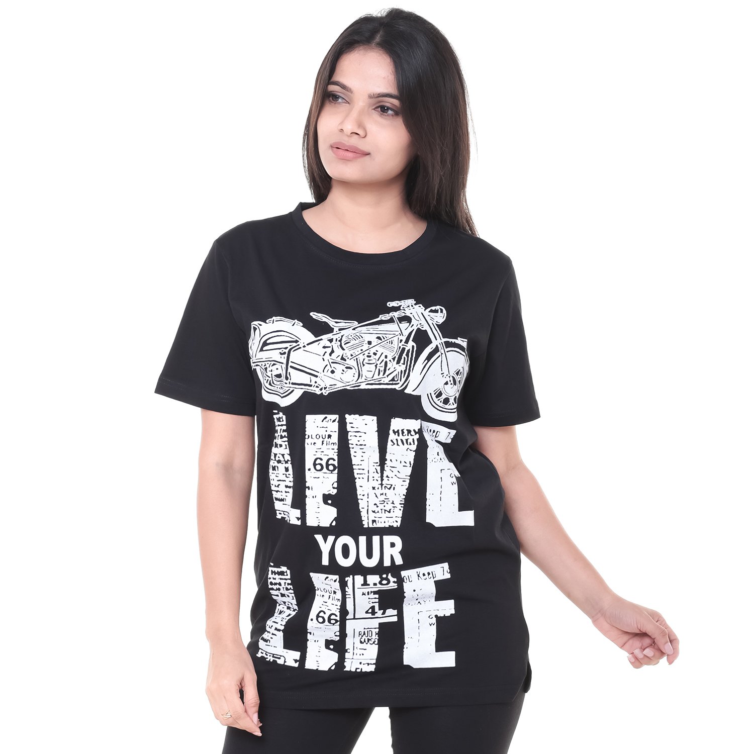 easy 2 wear womens t-shirts (size s to 4xl) loose and long fit