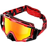 NENKI Motocross Goggles with Nose Cover - MX & ATV Off Road Dirtbike Goggles for Unisex Adult