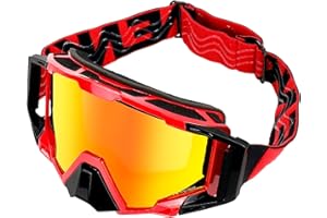 NENKI Dirt Bike Goggles Motocross Goggles with Nose Cover MX Goggles ATV Off Road Dirtbike Goggles for Unisex Adult