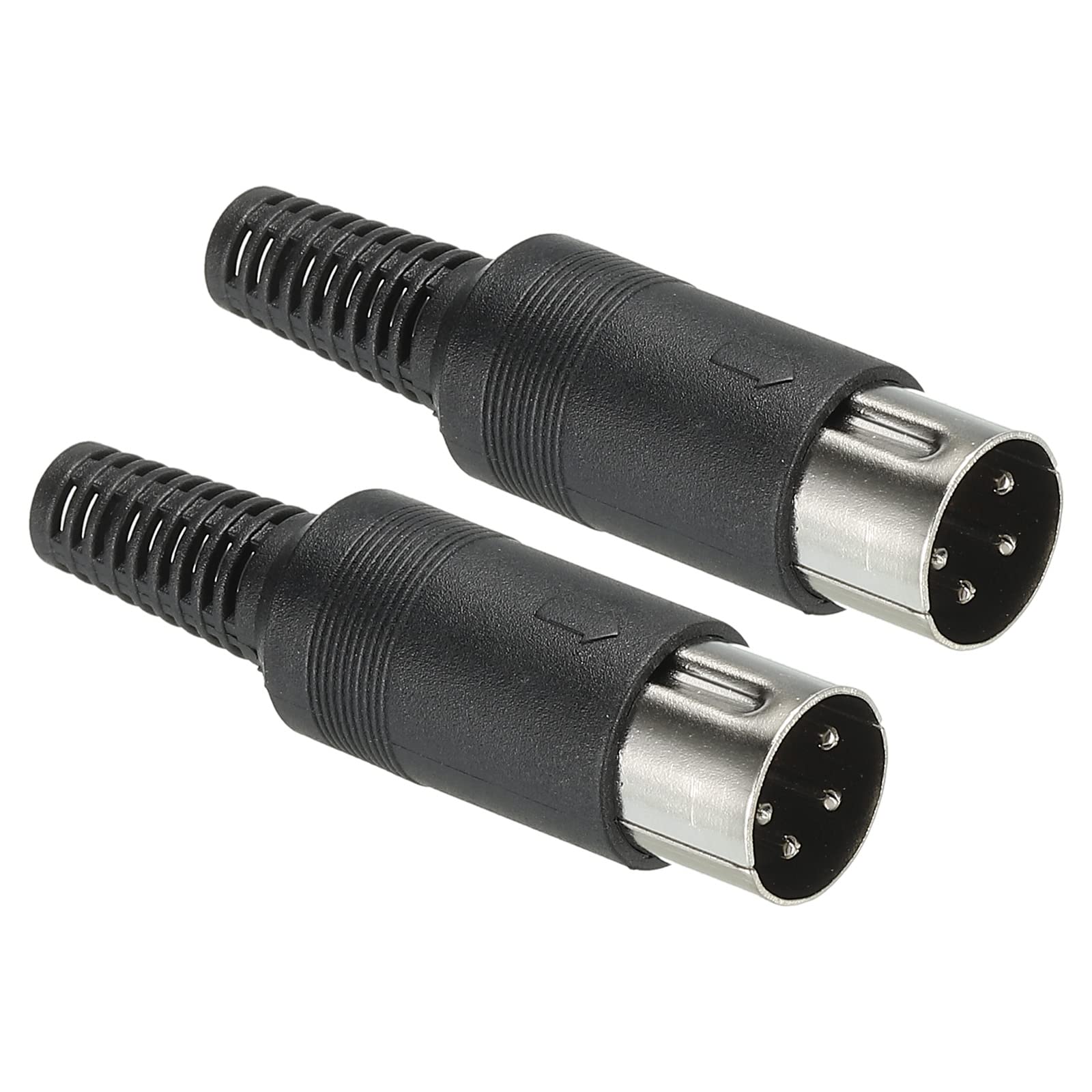 PATIKIL S-Video DIN Male Socket 4 Pin Signal Transmission for TV, DVD Player Pack of 2