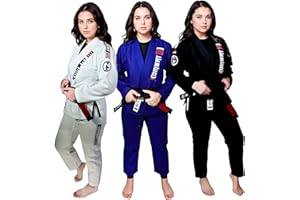 KOMBAT USA Unstoppable Ultra-Light Women's BJJ Gi | Brazilian Jiu Jitsu | for Girls and women | IBJJF Approved -FREE BELT