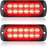 AT-HAIHAN Pack of 2 Aluminum Housing Red LED Trailer Stop Brake Turn Tail Lights, DOT Compliant Waterproof Surface Mount Ligh