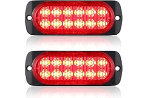 AT-HAIHAN Pack of 2 Aluminum Housing Red LED Trailer Stop Brake Turn Tail Lights, DOT Compliant Waterproof Surface Mount Ligh