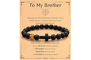 PADERAST Christmas Christian Gifts for Men Dad, Baptism Religious Cross Bracelet for Man Him Son Grandson Dad Father Brother Godfather Grandfather Grandpa Husband, Inspirational Faith Based Jesus Bracelets Gifts for Stocking Stuffers