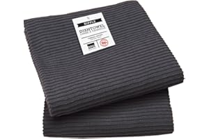 Now Designs Ripple Kitchen Towel, Set of 2, Black