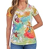 Hummingbirds of The USA - V-Neck Graphic Tees for Women - All-Over-Print Nature & Hummingbird Design T Shirts for Women