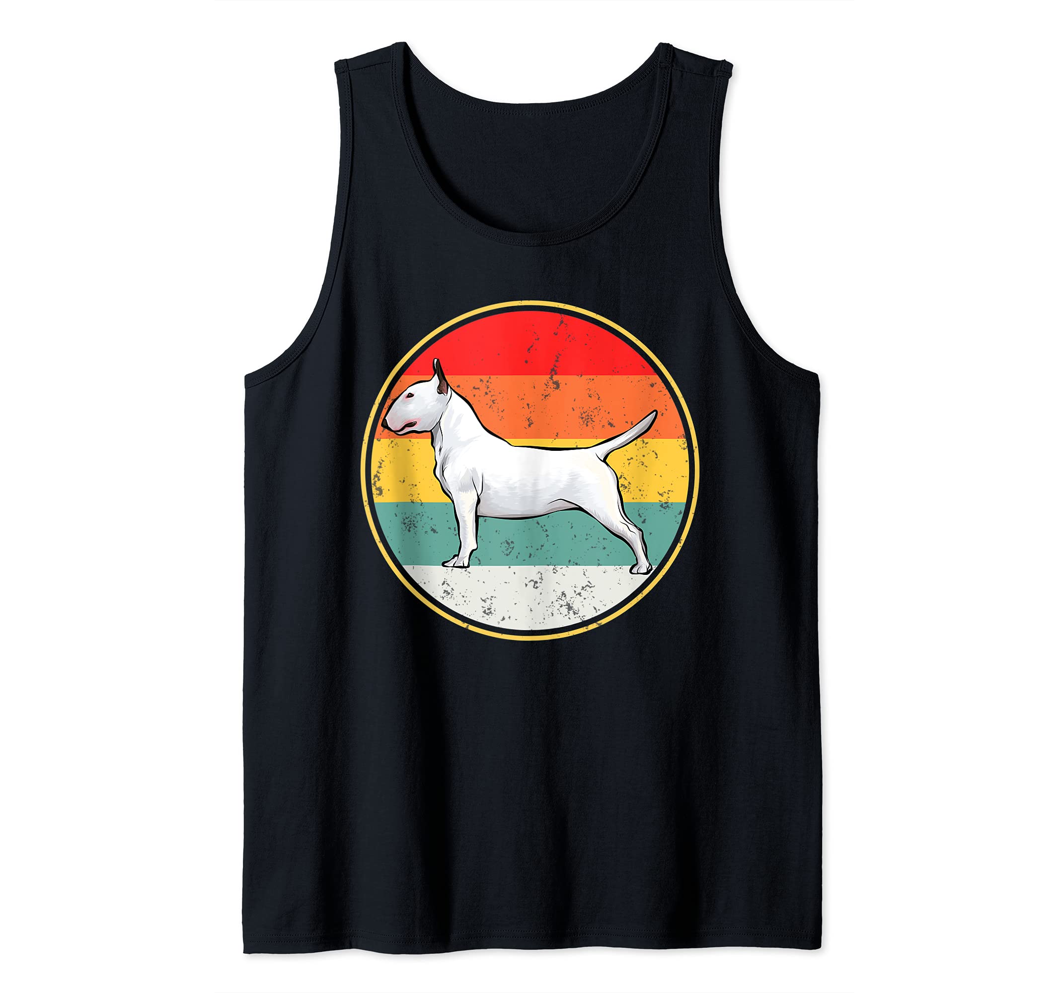 Vintage Retro Sunset Bull Terrier Dog Tank Top