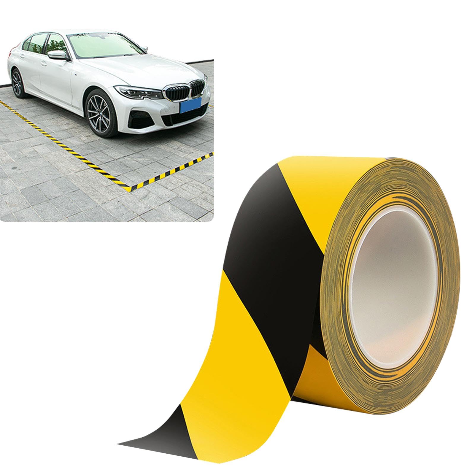 Hahhhha Hazard Tape,33m Waterproof Hazard Warning Tape,Black and Yellow Warning Tape,Dangerous Areas Extra Caution Tape,Safety Tape for Parking Place,Hotel,Highway,Vehicle Toll Station