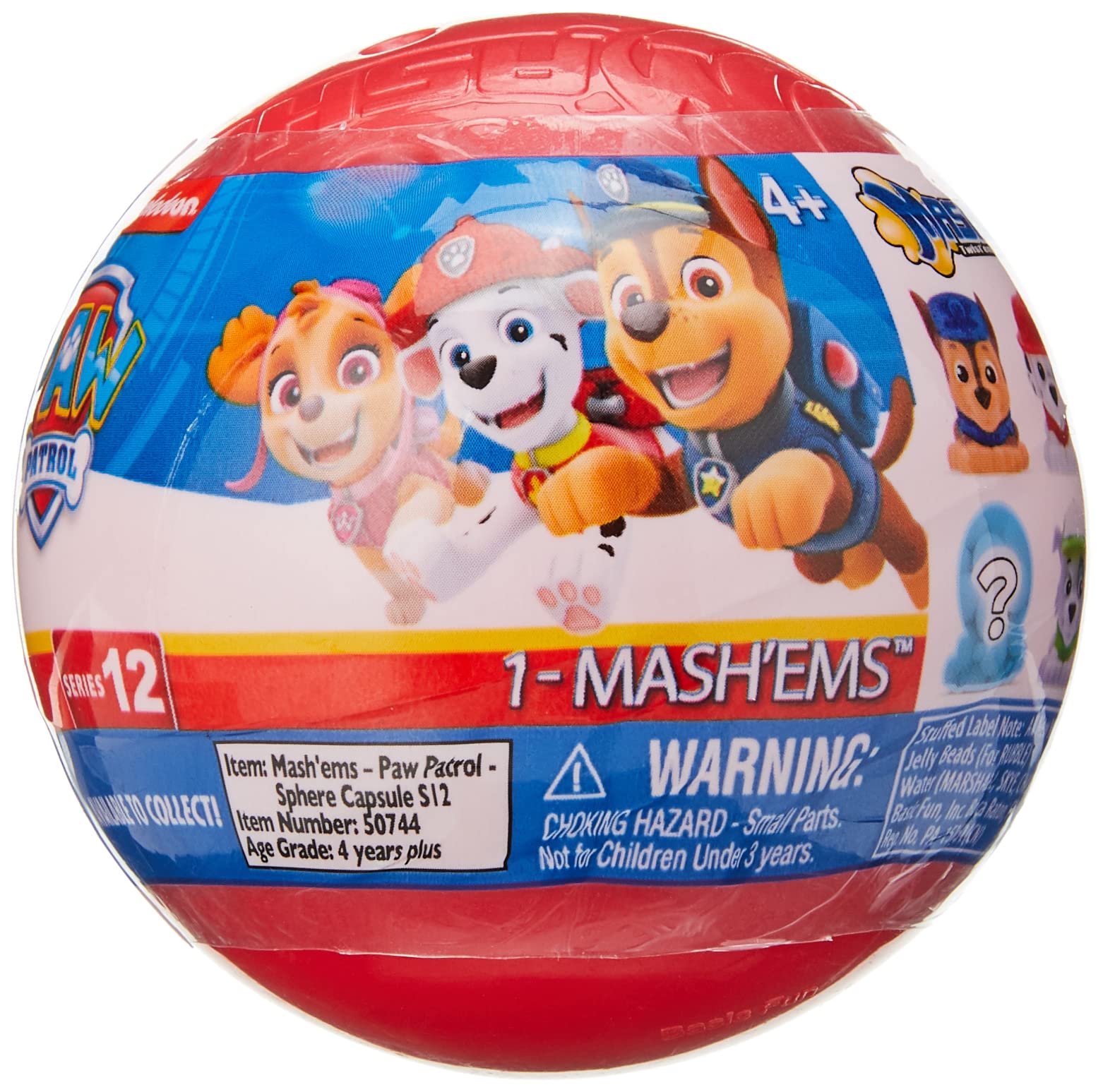 MASH'EMS PAW PATROL Collectable Squishy Characters, Paw Patrol Toys, Pre-School Collectables