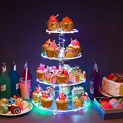 YestBuy 4 Tier Round Cupcake Stand – Premium