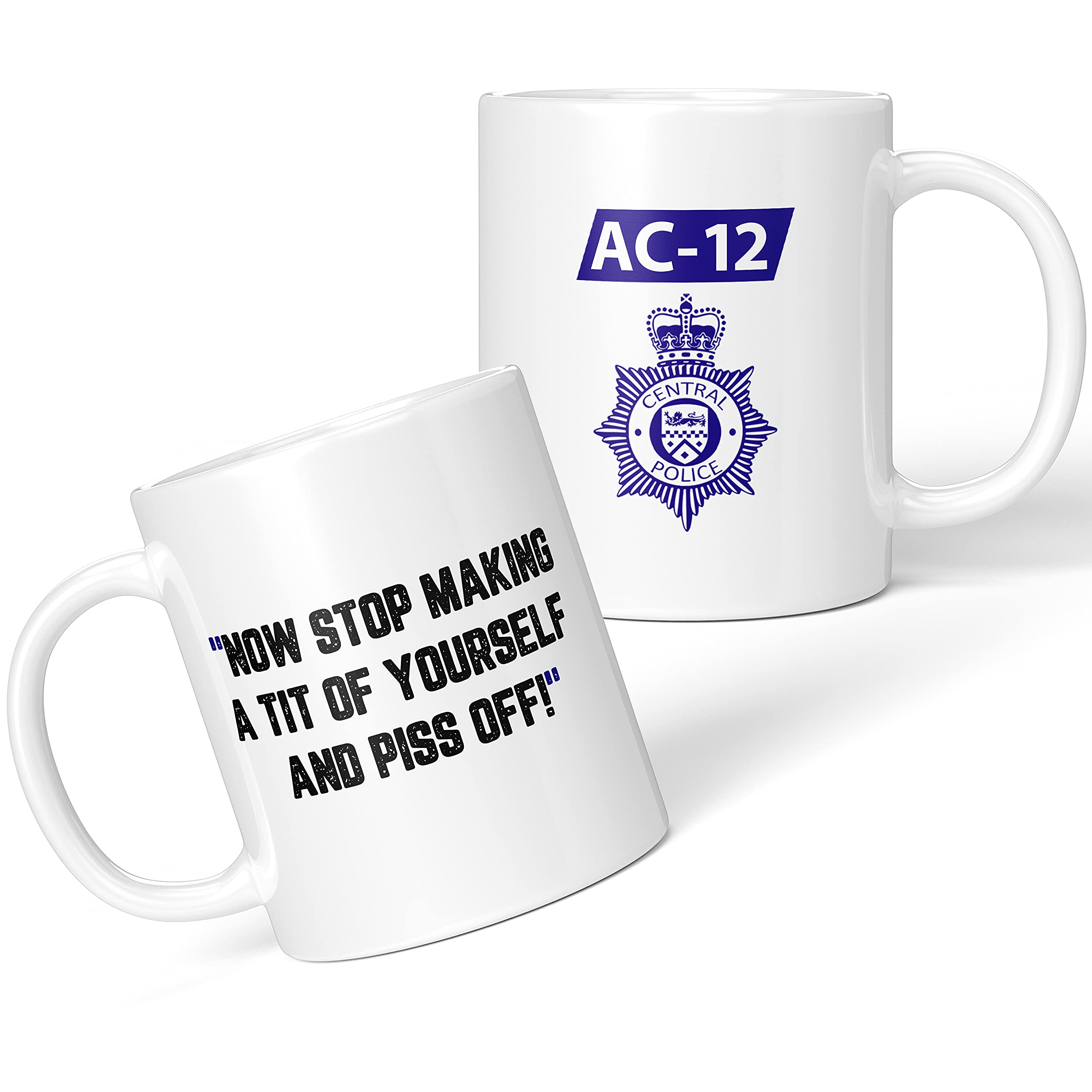 Print Maniacs Personalised Line of Duty Season Police Show Novelty AC-12 Christmas Birthday Present Fun Mug Pillow Cushion Gifts (Now Stop Making a Tit- Mug)
