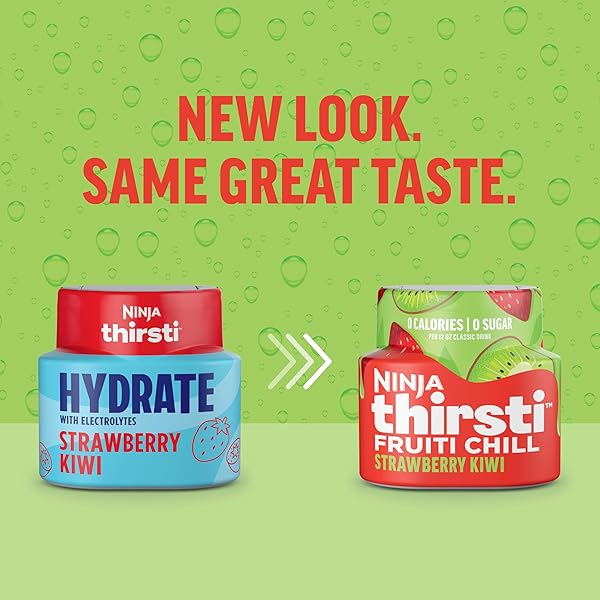 NINJA THIRSTI FLAVORED WATER DROPS, FRUITI CHILL VARIETY PACK, BOLD FRUIT FLAVOR, SPARKLING OR STILL CALORIES, ZERO SUGAR, MAKES 17, 12OZ DRINKS, 3 PACK, WCFV2