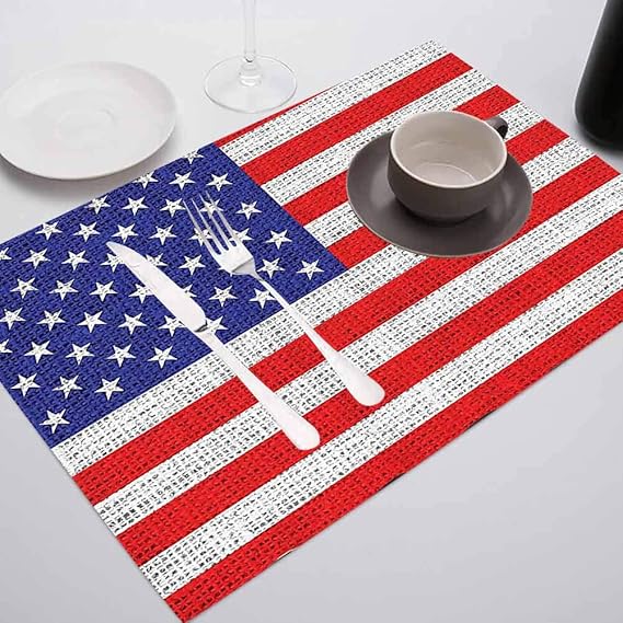 Manteles individuales resistentes a las manchas, con diseño de la