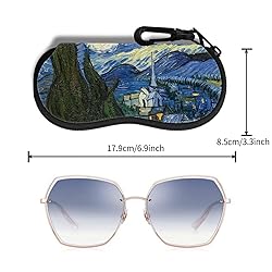 Hion Eyeglass Case Sunglasses Soft Pouch with Belt
