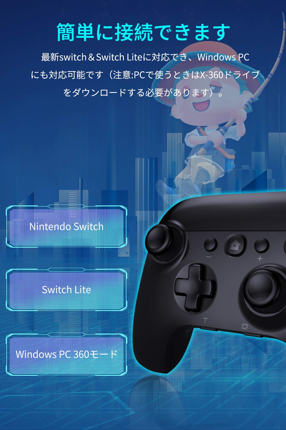 Mua Regemoudal Switch Controller Wireless Professional Control Wireless Bluetooth Connection Compatible With All Switches 6 Axis Gyro Sensor Hd Vibration Turbo Fire Function Japanese Instruction Manual Tren Amazon Nhật Chinh Hang Fado