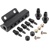 X AUTOHAUX Universal Vacuum Manifold Kit 1/8" Ports 1/2" Interfaces Block Intake Manifold for Car Fuel Gas Wastegate Turbo Boost