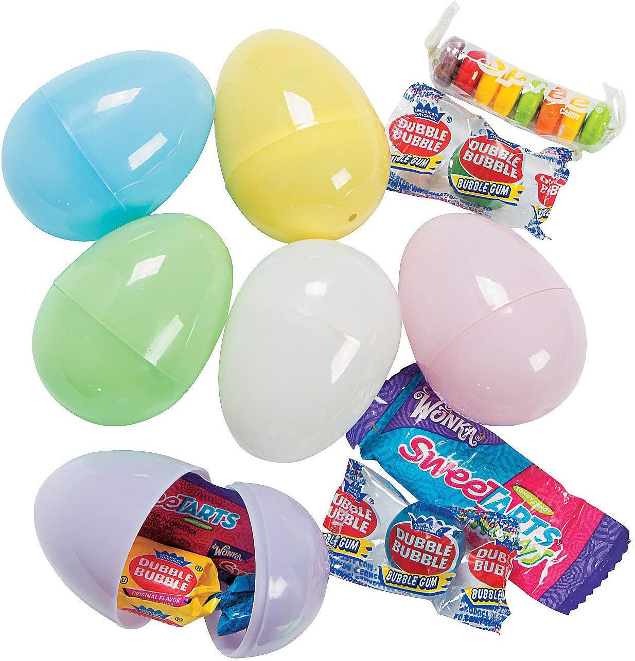 Candy Filled Easter Eggs (bulk set of 24 pastel eggs