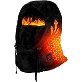 PEONYRISE Heated Balaclava Face Mask for Men Women, Warm Cold Weather Gifts | Electric Heated Beanie Hat with 6000mAh Rechargeable Battery, Windproof Thermal Winter Gear for Outdoor Camping Skiing
