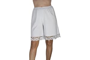 Underworks Pettipants Cotton Knit Culotte Slip Bloomers Split Skirt 9-inch Inseam