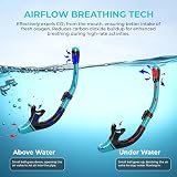 G2RISE Sn02 Snorkel Set Adults Scuba Mask Dry Top Anti-Fog 2 Pack view 4