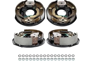 Youxmoto 10 x 2-1/4 Trailer Electric Brake Assembly (2 Right Hand+ 2 Left Hand), for 3,500 lbs Trailer Axles Electric Brakes Kit. 2 Pairs