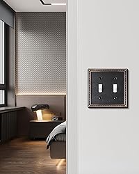 TREEWELL 2-Pack Double Toggle Light Switch Cover