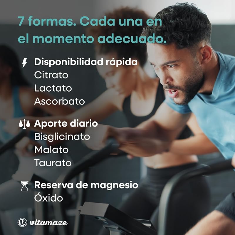 Vitamaze Magnesio Complex 7 Formas con B6 y D3, 240 cápsulas (4 Meses)