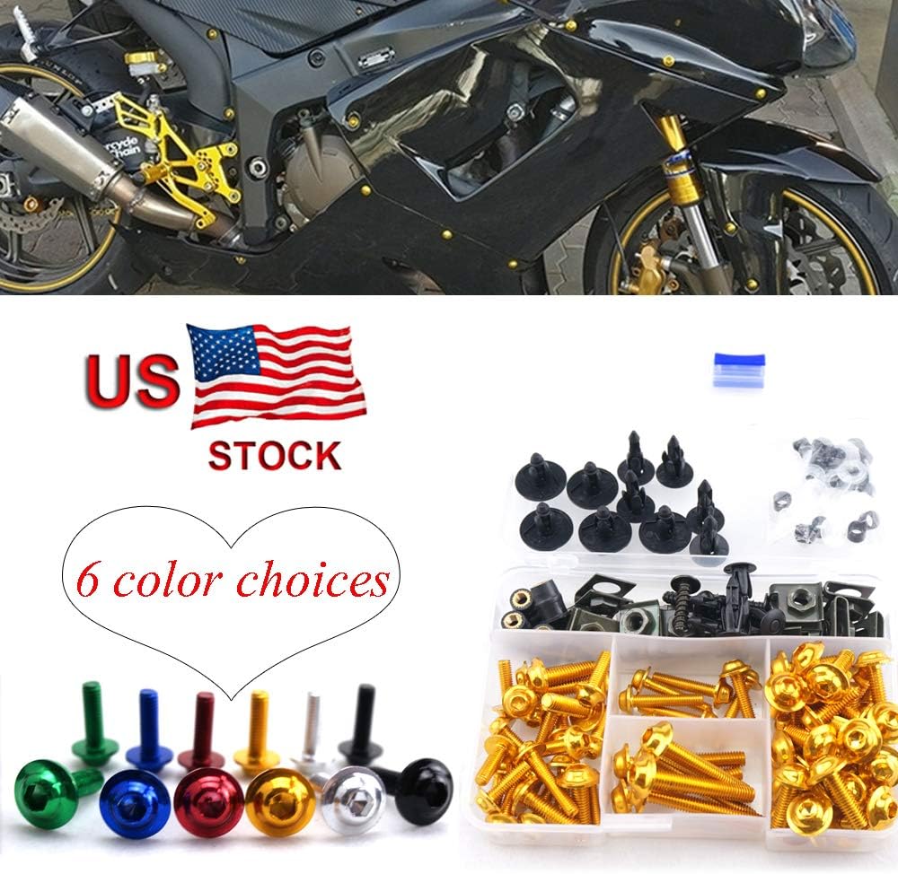 Motorcycle CNC Fairing Bolt Kit Bodywork Screws M5 M6 For Kawasaki NINJA EX500 EX 500 500R 500 R 1987-1993