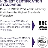 Ketosource Pure C8 MCT Oil 500ml | 99%+ Purity Caprylic Acid Coconut Free of view 8