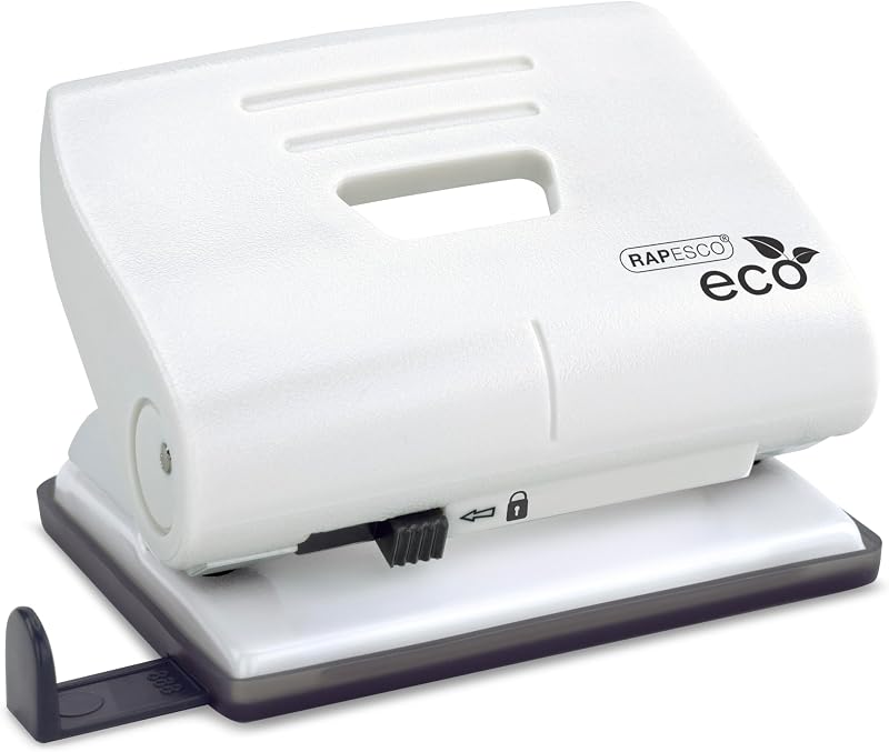 Rapesco 1522 ECO 2-Hole Punch 22 Sheet Capacity Soft White