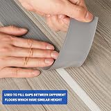 Zayejod Self Adhesive 2M PVC Floor Transition Strip Grey Wood Grain view 5